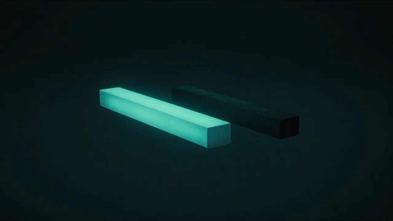 떨어져 선 두 개의 청록 막대 가운데 한쪽이 훨씬 밝고 짙은 개념 이미지 — 물량 배분 격차를 표현했습니다